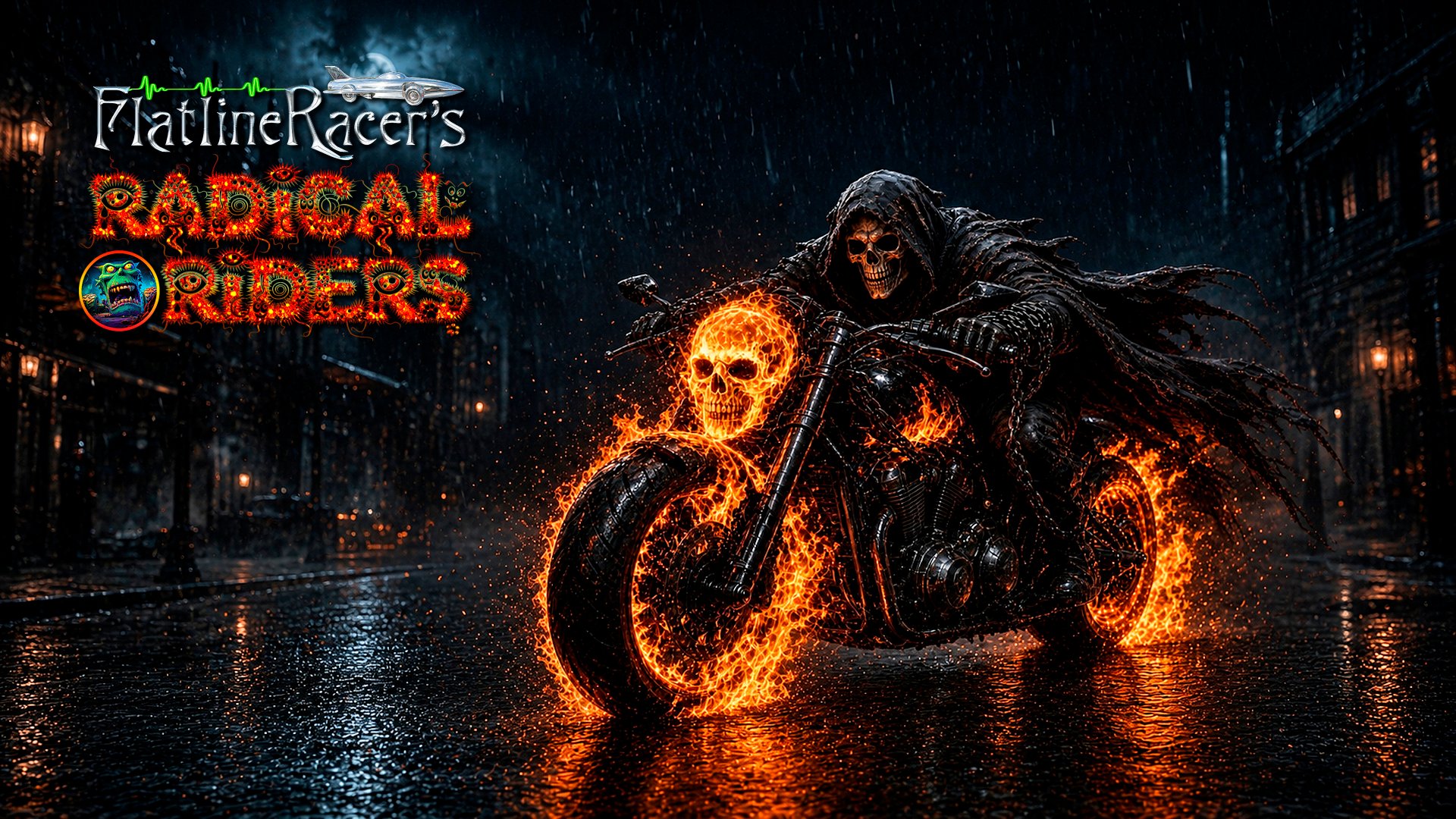 Grim reaper chopper — studio logo